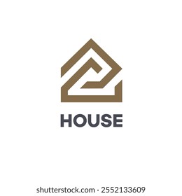 Vector logo design template. House design abstract sign.