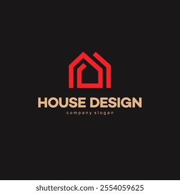 Vector logo design template. House design abstract sign.