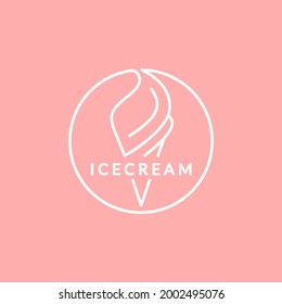 Vector logo design template. Ice cream icon.