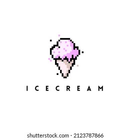 Vector logo design template. Ice cream icon.