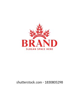 Vector logo design template ideal for agriculture, organic food, grocery, natural harvest, baby food, cookies, cereals.

