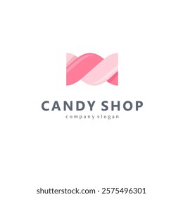 	
Vector logo design template. Infinite candy abstract sign.	
