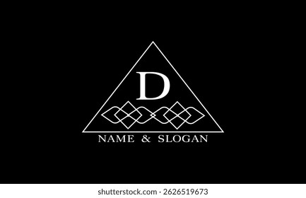 Vector logo design template with initial D. Monogram design for business sign, label, badge and more