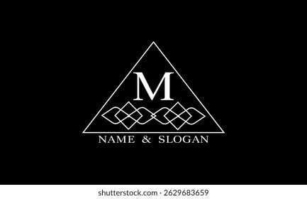 Vector logo design template with initial M. Monogram design for business sign, label, badge and more