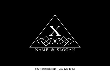 Vector logo design template with initial X. Monogram design for business sign, label, badge and more