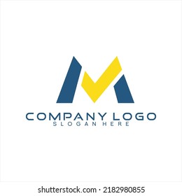 Vector logo design template letter M
