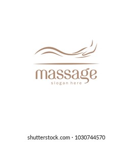 Vector logo design template for massage salon. - Shutterstock ID 1030744570