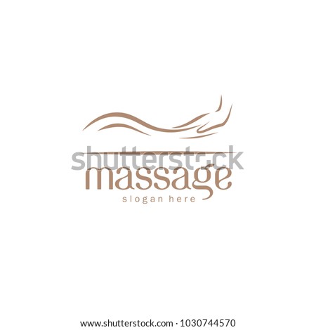 Vector logo design template for massage salon.