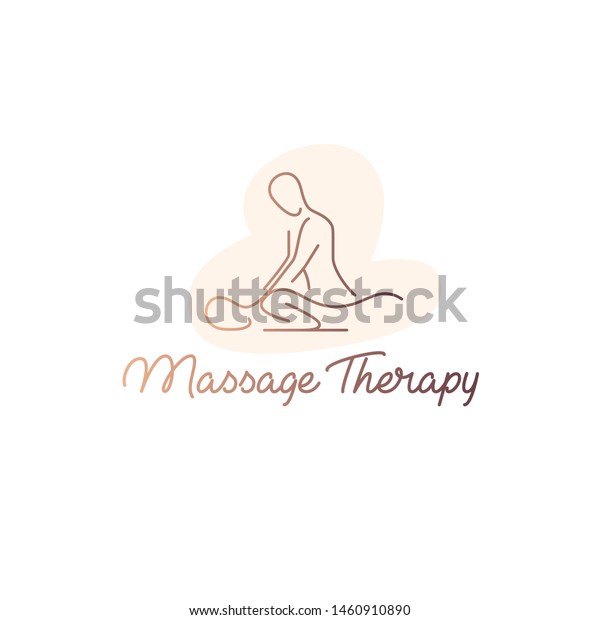 Vector Logo Design Template Massage Salon Stock Vector (Royalty Free ...