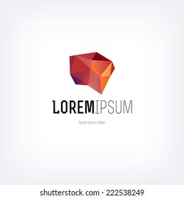 Vector logo design template - modern polygonal shape