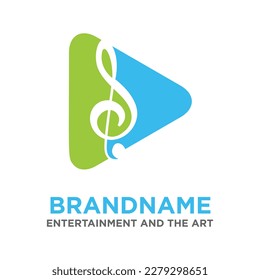 Plantilla de diseño del logotipo del vector con tema musical