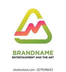 Vector logo design template with music theme