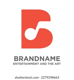 Vector logo design template with music theme