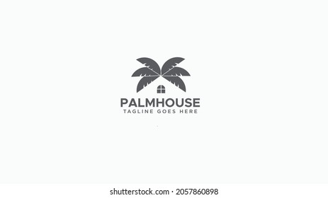 Vector Logo Design Template Palm Tree Stock Vector (Royalty Free ...