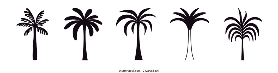 Vector logo design template with palm trees - abstract summer and vacation badge and emblem for holiday rentals, travel services, tropical spa and beauty studios

