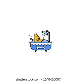 Vector logo design template for pet shops, veterinary clinics and homeless animals shelters