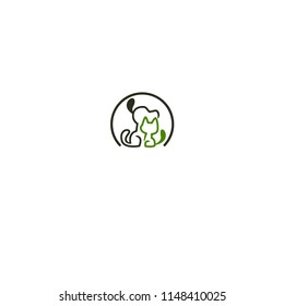 Vector logo design template for pet shops, veterinary clinics and homeless animals shelters