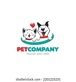 Plantilla de diseño del logotipo de vectores para tiendas de mascotas, clínicas veterinarias y refugios para animales sin hogar.