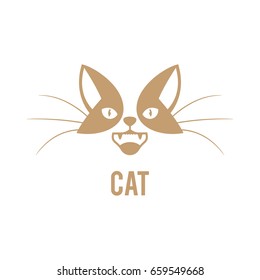 Vector logo design template for pet shops, veterinary clinics and animal shelters homeless.