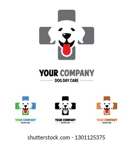 Vector logo design template for pet/dog shops, and veterinary clinics logo, set, badge for websites and prints - Vector