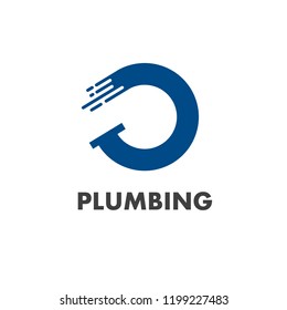 Vector logo design template for plumbing company.