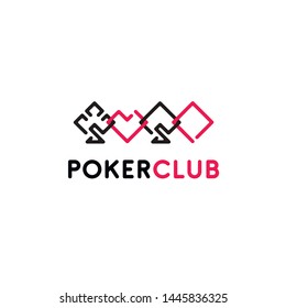 Vector logo design template for poker game.