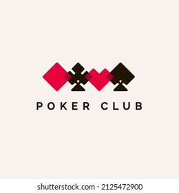 Vector logo design template for poker game.