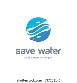 Vector Logo design template save water 