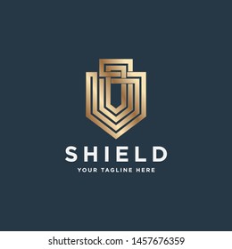 Vector Logo Design Template Shield Sign Stock Vector (Royalty Free ...