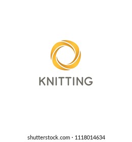 Vector logo design template for shop knitting, textile