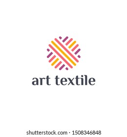 Vector logo design template for shop fabric, knitting, textile.