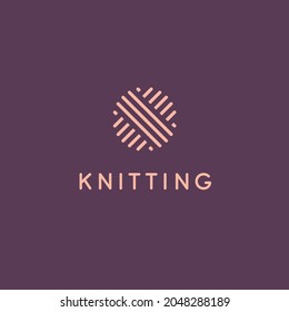 Vector logo design template for shop fabric, knitting, textile.