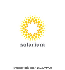 Vector logo design template for solarium. Sun abstract icons.