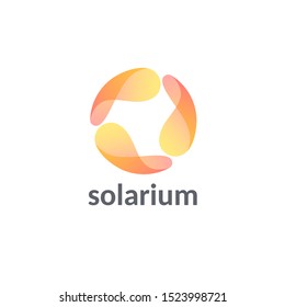 Vector logo design template for solarium. Sun abstract icons.