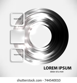 Vector Logo Design Template with Squares . Circle Design. Vector illustration.