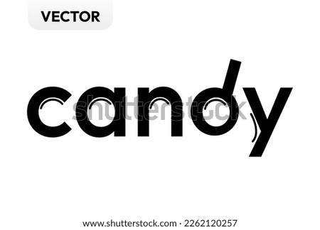 Vector logo design template for sweets, candy shop, boutique typography font vector eps editable, funny elegant design icon 