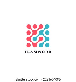 Vector logo design template. Team Work. 