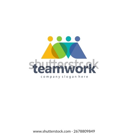 Vector logo design template. Teamwork abstract icon.	
