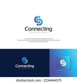 Vector logo design template. Tech sign