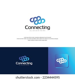 Vector logo design template. Tech sign