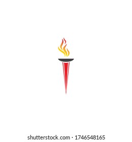 Vector logo design template of a torch