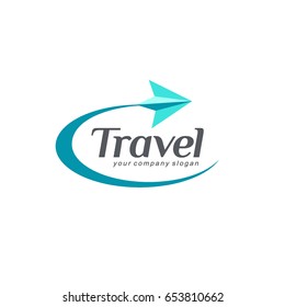 Vector logo design template for travel company