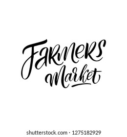 Vector logo design template in trendy linear style with hand-lettering - eat healthy - vegetarian and organic food badge or emblem for food packaging - label.