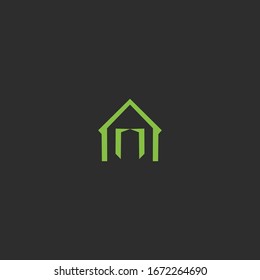 Vector logo design template in trendy minimal linear style - interior design concept - furniture and home decoration items