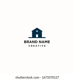 Vector logo design template in trendy linear style - interior design concept - buildings and home decoration items