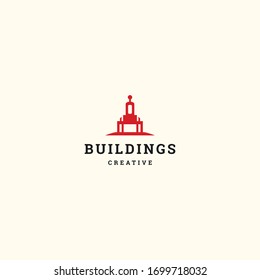 Vector logo design template in trendy linear style - interior design concept - buildings and home decoration items