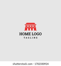 Vector logo design template in trendy linear style - interior design concept - buildings and home decoration items
