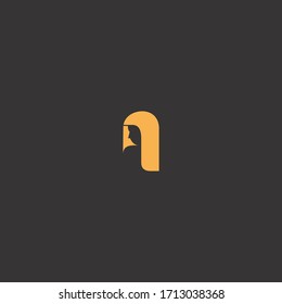 Design-Vorlage für das Vektorlogo im trendigen linearen Stil - Frau - abstraktes Emblem für Kosmetik- und Kosmetikprodukte