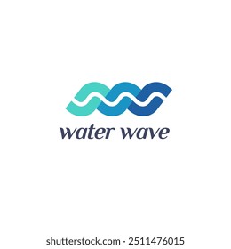 Plantilla de diseño de logotipo de Vector. Señal de ondas de agua.