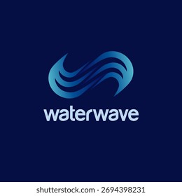 Plantilla de diseño de logotipo de Vector. Signo de la onda del agua.	

